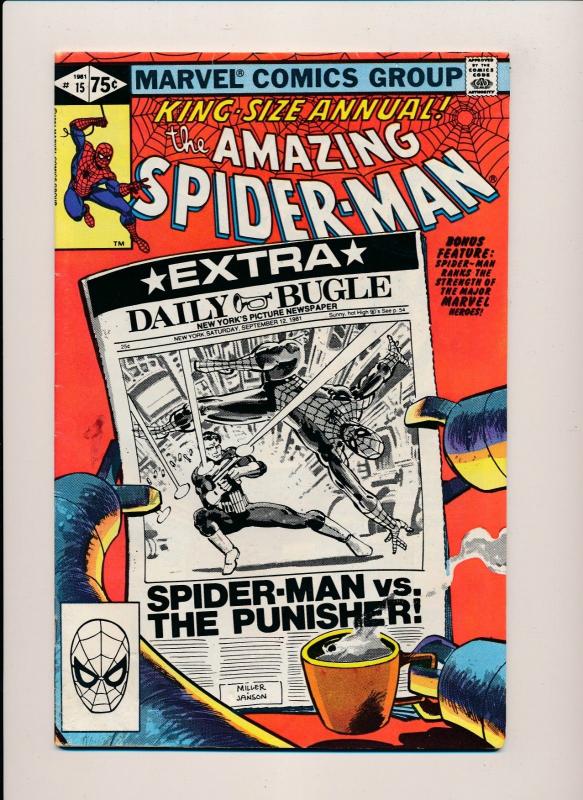 Marvel Comics Amazing Spider-man Annual #15 ~ Fine 1981 Miller Art (PF105)