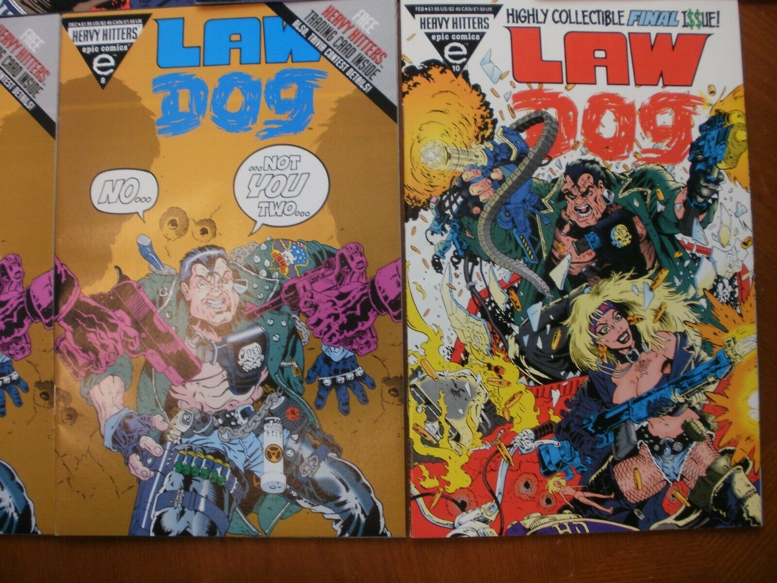 9 Epic Comics Heavy Hitters LAW DOG Comic 1 2 3 5 6 (x2) 8 (x2) 10