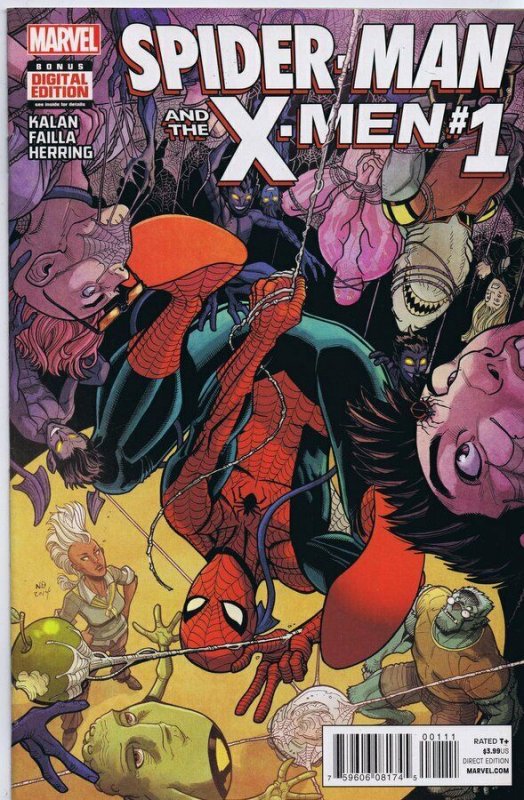 Spider-Man And The X-Men #1 2015 Marvel Comics Nick Bradshaw Cover  