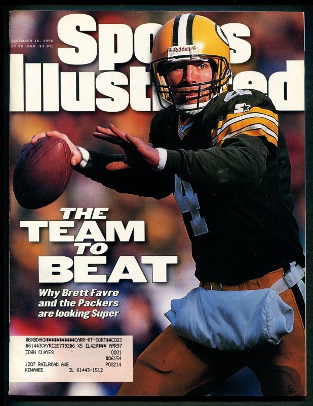 Sports Illustrated ( 8.0 VFN ) Brett Favre / December 1996