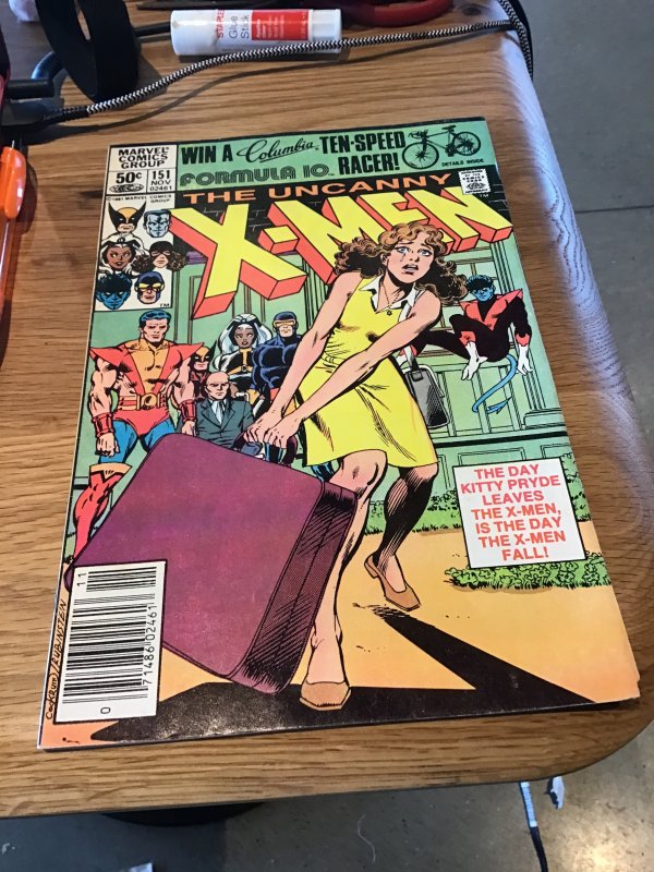 The Uncanny X-Men #151 Newsstand Edition (1981) Kitty Pryde leaves! Vf+