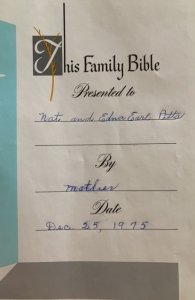 1966 mammoth Family Bible, southwestern Co.