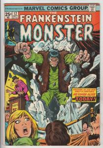 Frankenstein, the Monster of #12 (Sep-74) FN+ Mid-High-Grade Frankenstein