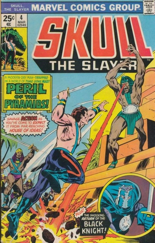 SKULL the SLAYER #4, FN, 1975 1976, Black Knight, more Marvel in store