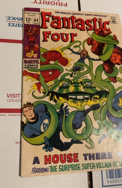Fantastic Four #88 (1969)a house there was Mole man