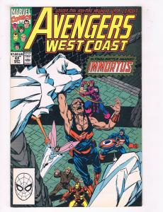 Avengers West Coast #62 FN Marvel Comics Comic Book Sept DE37 TW7
