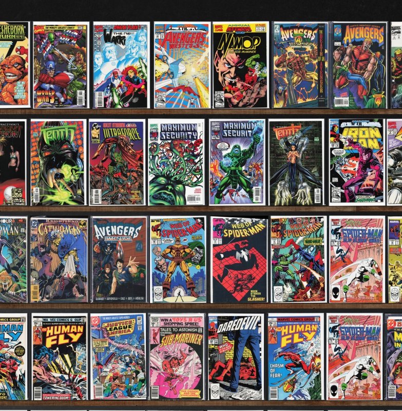 Huge Lot 150+ Comics with Web Of Spider-Man, The Avengers & More!