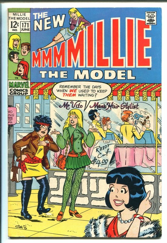 MILLIE THE MODEL  #171 1969-MARVEL--FASHIONS-GOOD GIRL ART-SPICY-BARBER SHOP-fn