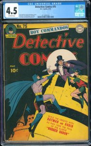 Detective Comics #75 (DC, 1943) CGC 4.5