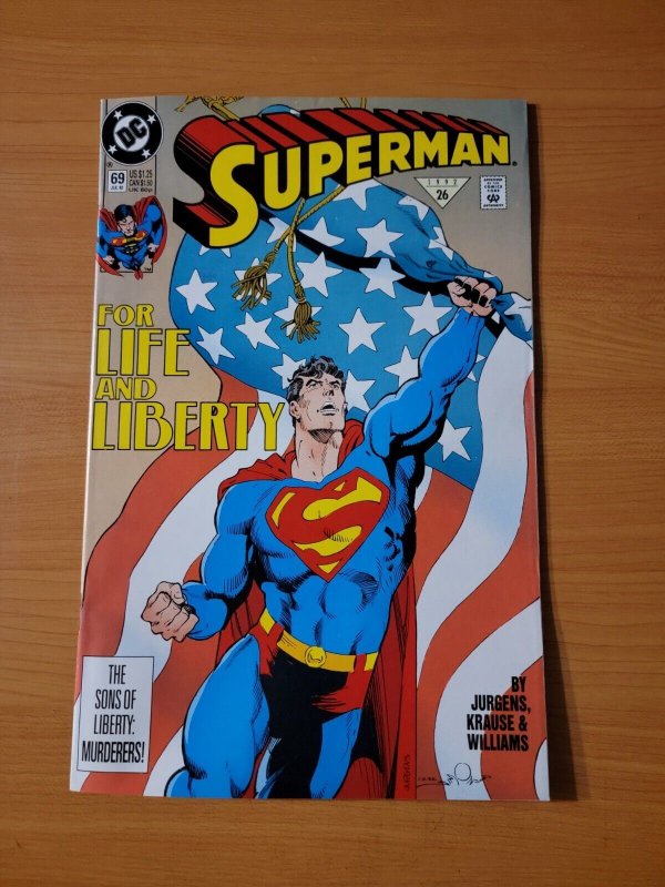 Superman #69 Direct Market Edition ~ NEAR MINT NM ~ 1992 DC Comics
