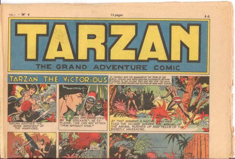 TARZAN GRAND ADVENTURE COMIC  V 1 #4 GOOD 1953?