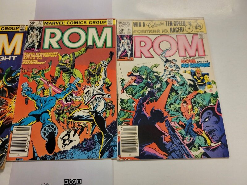 3 Marvel Comic Books ROM Spaceknight #2 22 24 38 SM3