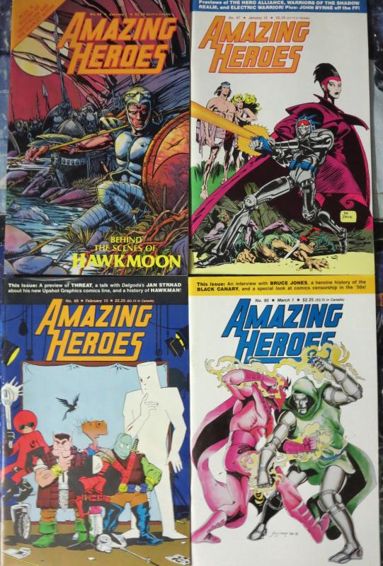 AMAZING HEROES #21-143, 30 diff (1983-1988)-history of comics YOU ARE THERE F/+