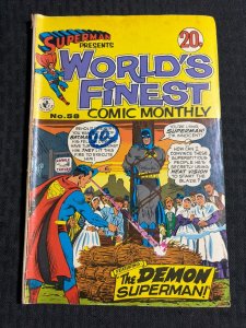 Vintage WORLD'S FINEST Australian Comic #58 VG 4.0 Superman / Batman
