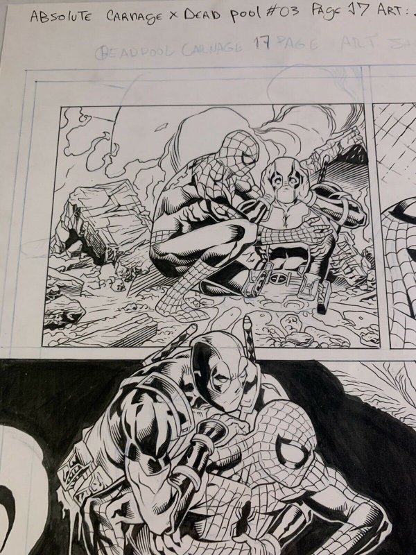 Absolute CARNAGE Deadpool 3 Pg 17 Jack Jadson Spider-man 1/2 Splash Original Art