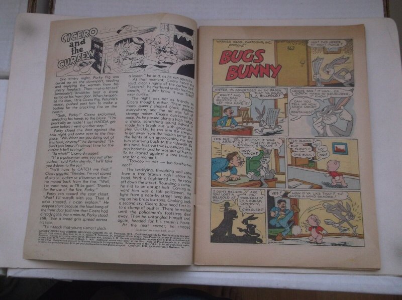 DELL: LOONEY TUNES AND MERRIE MELODIES #86, FEATURING: BUGS/PORGY, 1948, VG+!!!