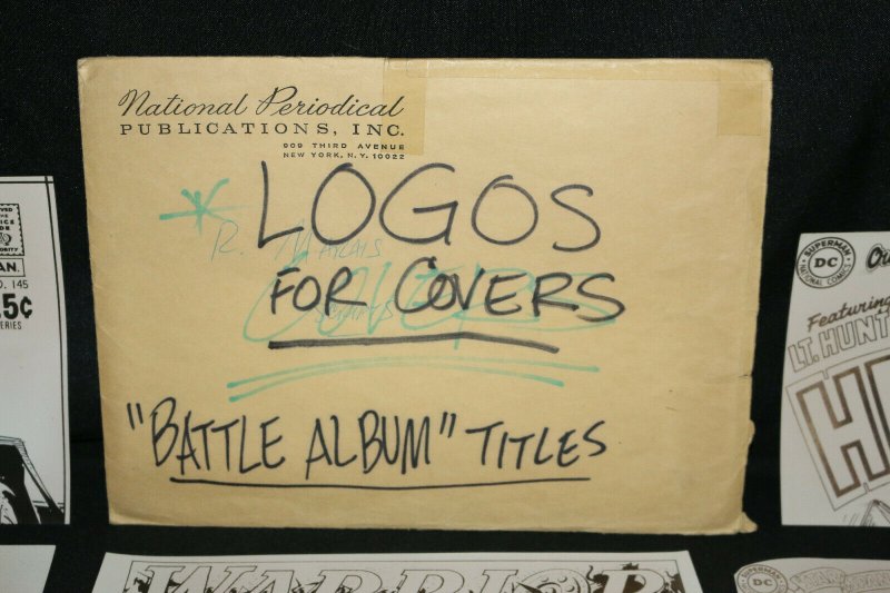 War Stories STAT Logos with DC Envelope - Joe Kubert's File Copy w COA - 1970s