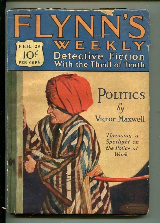 FLYNN'S WEEKLY DETECTIVE FICTION-FEB 26 1927-PULP-CRIME-MYSTERY-MAXWELL-vg