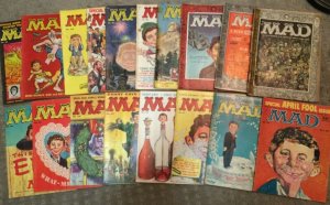 MAD Magazine Lot (1955) #27 29 30 31 32 33 34 35 36 37 38 39 40 41 42 - 18 Books