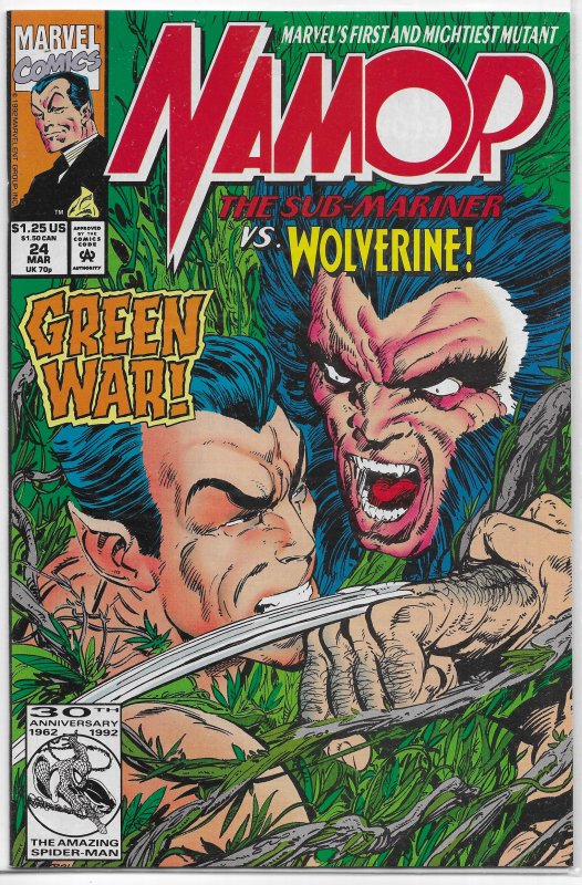 Namor the Sub-Mariner   #24 VF/NM Byrne, Wolverine, Doctor Strange