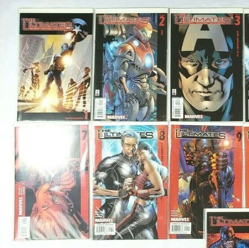 THE ULTIMATES #1-13 Full Run Marvel Comics 2002-04 Mark Miller Bryan Hitch