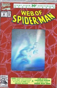 Web of Spiderman #90 ORIGINAL Vintage 1992 Marvel Comics Hologram Polybagged