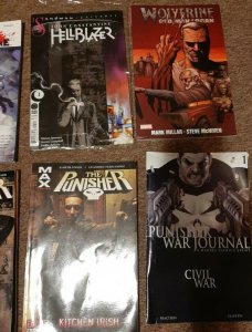 LOT OF 7 MARVEL mostly THE PUNISHER COMIC ok used shape