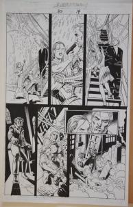 IGOR KORDEY / SCOTT HANNA original art, X-TREME X-MEN #30 pg 14, 11x17, 2003