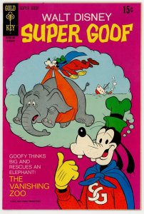 Walt Disney Super Goof 16 NM 9.2 Gold Key 1971 Bronze Age Beagle Boys Mickey