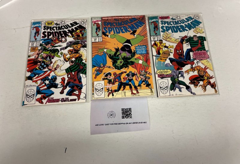 3 Spectacular Spider-Man Marvel Comics books #168 169 170 6 RC4