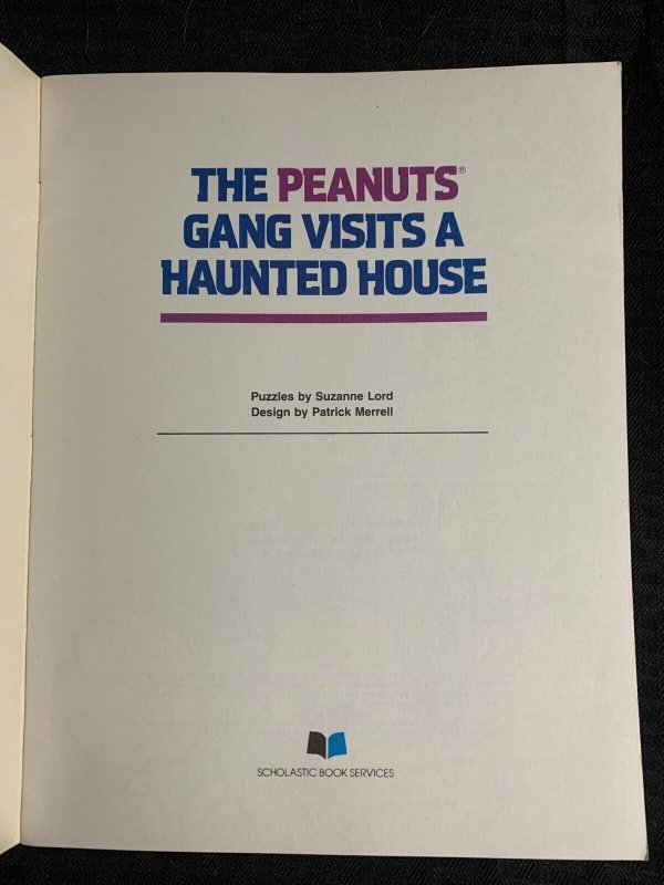 1981 THE PEANUTS GANG Visits a Haunted House VF- 7.5 Scholastic SBS