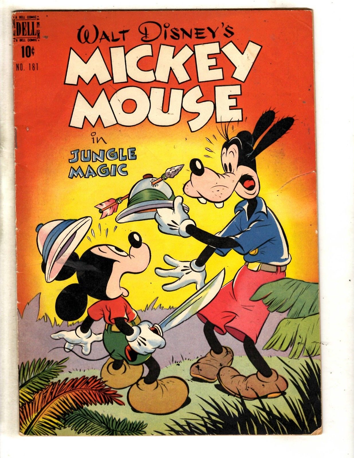 Four Color # 181 FN Dell Golden Age Comic Book Mickey Mouse Walt