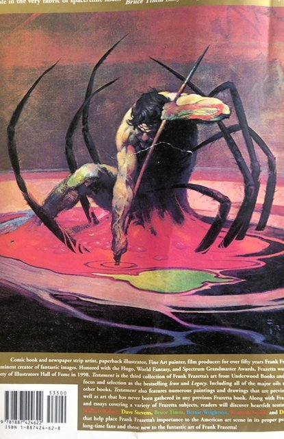 Testament the life and Art of  Frank Frazetta ,158p great master of fantasy!