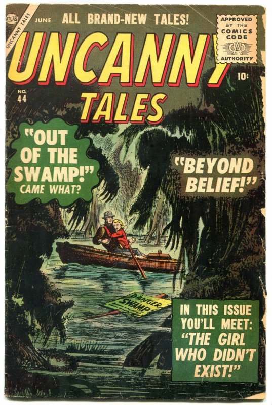 Uncanny Tales #44 1956- Out of the Swamp- Atlas Horror VG