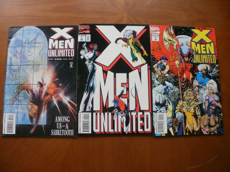 3 Near-Mint Marvel Comic: X-MEN UNLIMITED #3 4 5 Sabertooth Rogue Mystique Storm