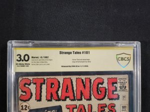 Strange Tales #101 - Signed Stan Lee / Human Torch (CBCS 3.0) 1962