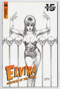 Elvira Mistress Of The Dark #6 Linsner 1:25 B&W Variant (Dynamite, 2019) VF/NM