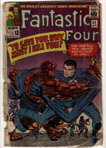 Fantastic Four #42 (1965) Fantastic Four low grade, complete, missing part of...