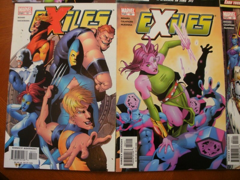 8 Marvel EXILES Comic #44 45 48 50 51 52 55 73 (Blink Time Earn Wings Bump Night