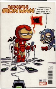 Invincible Iron Man #6 Young Cover (2016) Iron Man