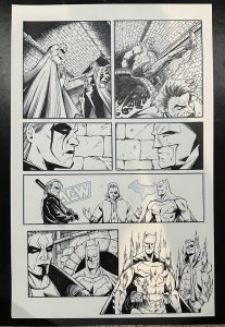 DC x AEW #2 PG 13 ORIGINAL Travis Mercer & John Livesay COMIC ART PAGE! STING!