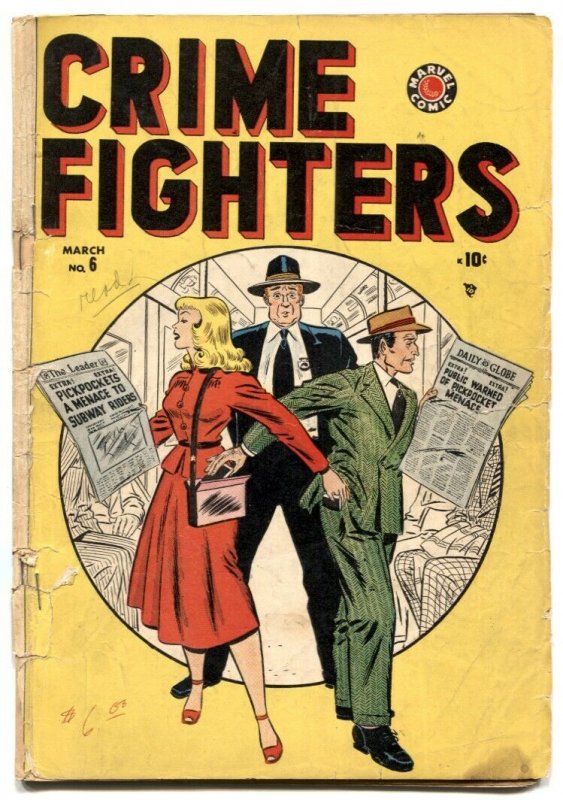 Crimefighters #6 1949- Last Cigarette- pickpocket cover FR