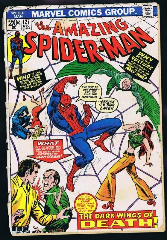 Amazing Spiderman #127 ORIGINAL Vintage 1973 Marvel Comics 1st Shallot Vulture 