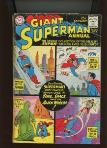 (1961) Superman Annual #4: SILVER AGE! 80-PAGE GIANT ISSUE! (1.5/1.8)