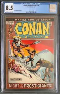 Conan the Barbarian #16 (1972, Marvel) CGC Graded 8.5