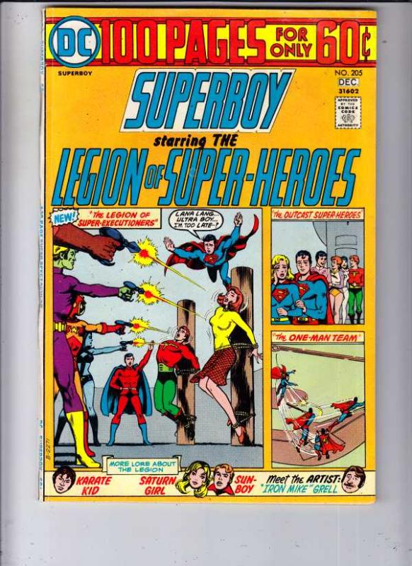 Superboy #205 (Dec-74) VF High-Grade Superboy, Legion of Super-Heroes