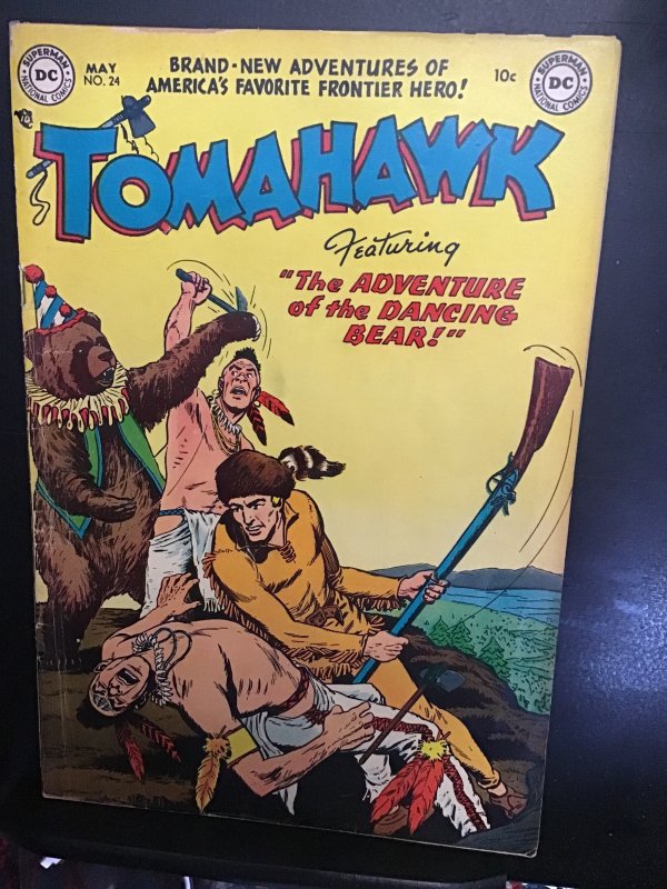 Tomahawk #24 (1954) mid-grade 1st Dancing Bear key! FN- Wow