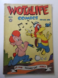 Wotalife Comics #4 (1946) GD/VG Condition! Moisture damage