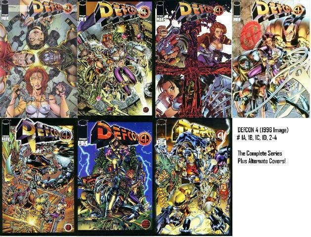 DEFCON 4 (1996 IM) 1A-1D,2-4  the COMPLETE series +++ COMICS BOOK