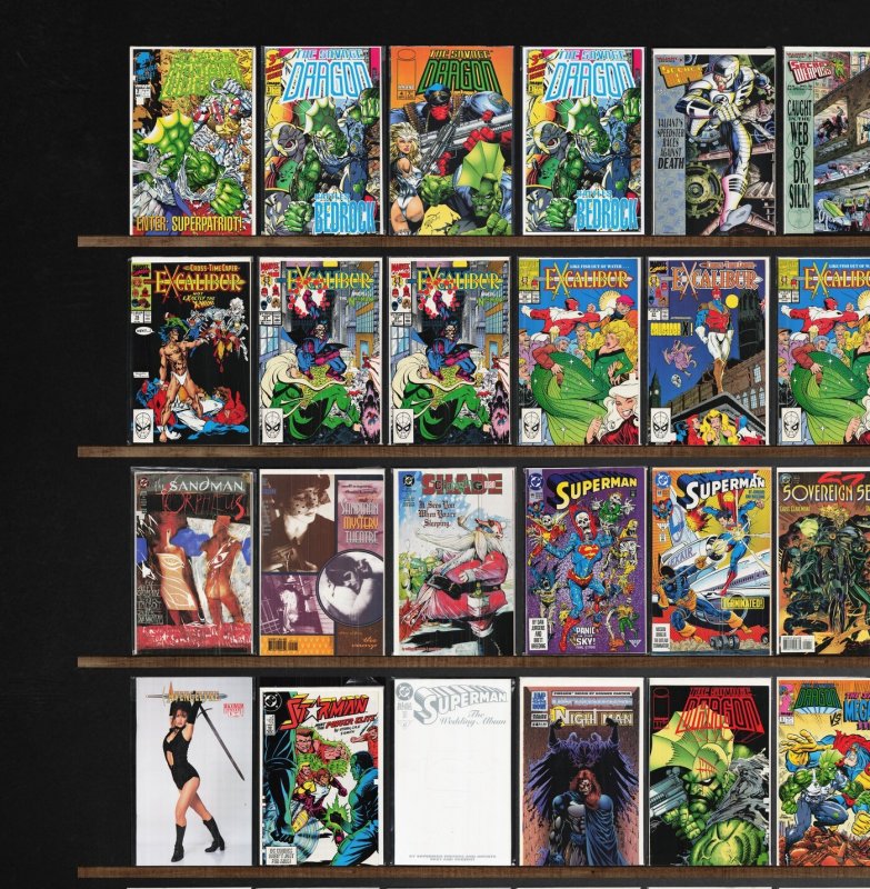Huge Lot 150+ Comics with Excalibur, Shadowhawk, Superman, The Spectre & More!